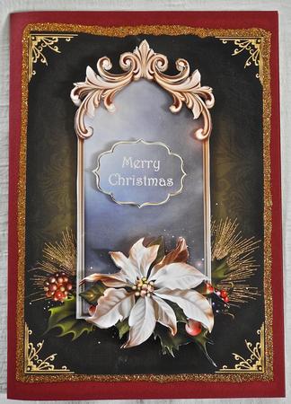 White Poinsettia Christmas Mirror by Julianne Harris