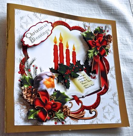 8x8 Christmas Robin with Bible Mini Kit by Julianne Harris