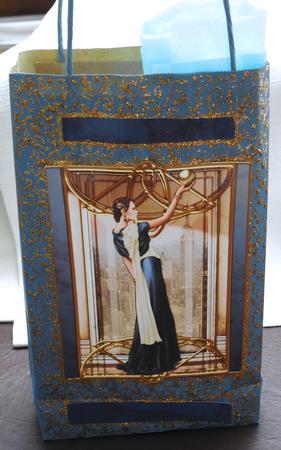 Pandore Blue Gift Mini Bag by Julianne Harris