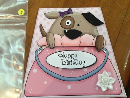 Sweet Puppy in Purse Card by JULIE ALSAADY