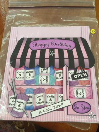 The Little Knitting Shop Shaped Card Decoupage N Greetings by JULIE ALSAADY