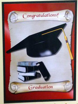 Graduation Scroll Decoupage Quick Card Front by JULIE ALSAADY