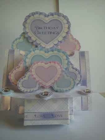 Loving You 3D Easel Card with Decoupage by Julie Daughtrey