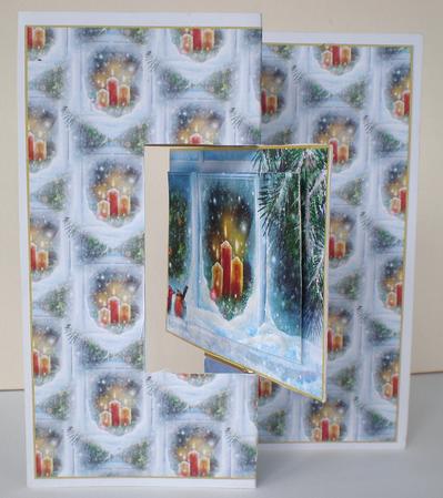 Christmas Window Scene Swing Card (merry Christmas) by Julie Hart