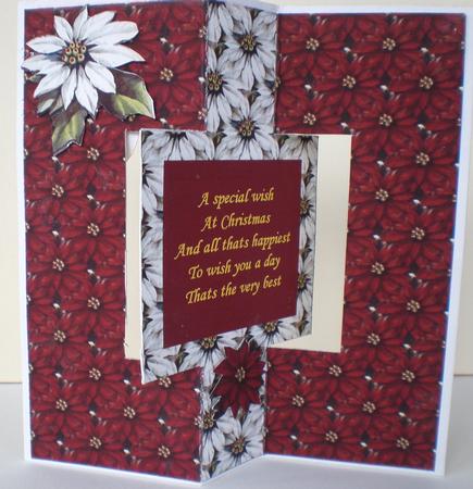 Christmas Poinsettia Swing Card by Julie Hart