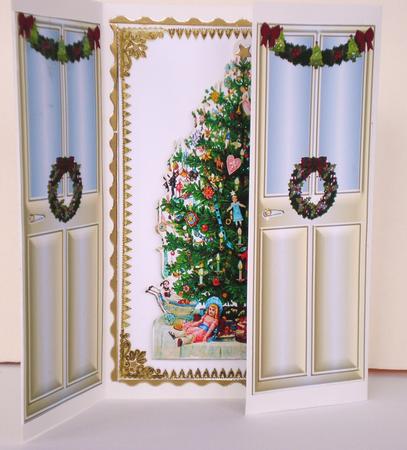 Vintage Traditional Christmas Tree Gate Fold by Julie Hart