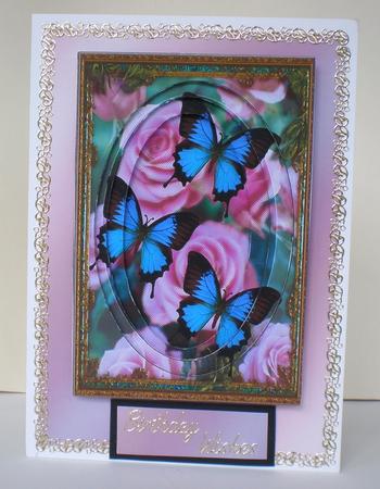 Tunnell Card Blue Butterflies by Julie Hart