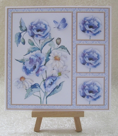 Purple Poppies Card Two by Julie Jenner