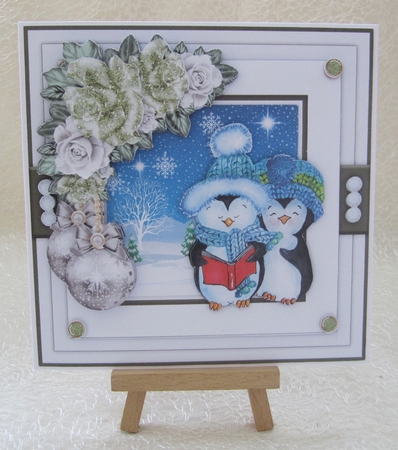 Penguin Christmas3 Mini Card Kit by Julie Jenner