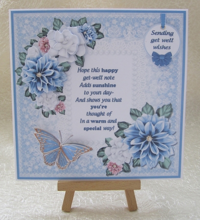 A happy get well note insert by Julie Jenner