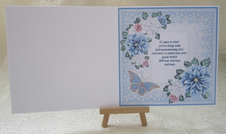 A happy get well note insert by Julie Jenner