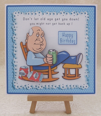Dont Let Old Age Get You Down - Decoupage by Julie Jenner