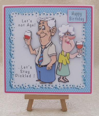 Lets Not Age Lets Stay Pickled - Decoupage by Julie Jenner