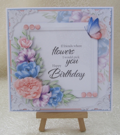 Floral Word Art Birthday 4 by Julie Jenner