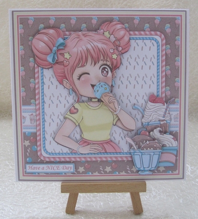 HAVE A NICE DAY 7.5 Decoupage & Insert Card Kit by Julie Jenner