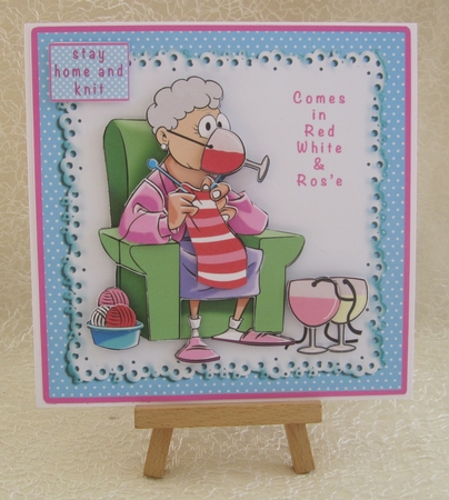 Stay Home And Knit - Decoupage by Julie Jenner