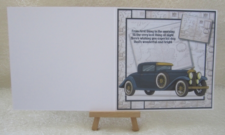 A classic car blue insert by Julie Jenner
