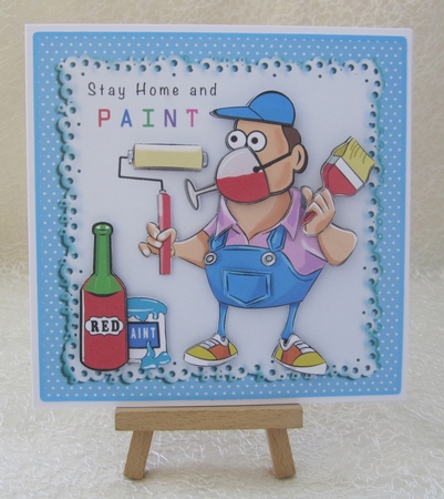 Stay Home And Paint - Decoupage by Julie Jenner