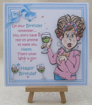 8x8 Wine makes Sue happy mini kit by Julie Jenner