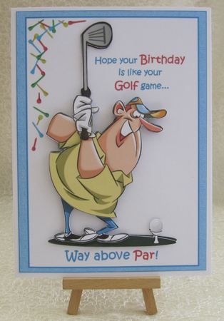 Jason and his golf game mini kit by Julie Jenner
