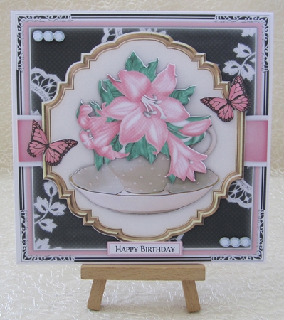 Floral Teacup1 Mini Card Kit by Julie Jenner