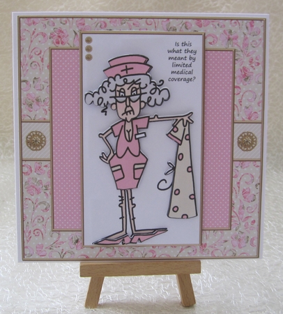 Nurse Stella Funny Get Well Topper - Card One by Julie Jenner