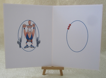 Birthday Guy fit as ever weight lifter by Julie Jenner
