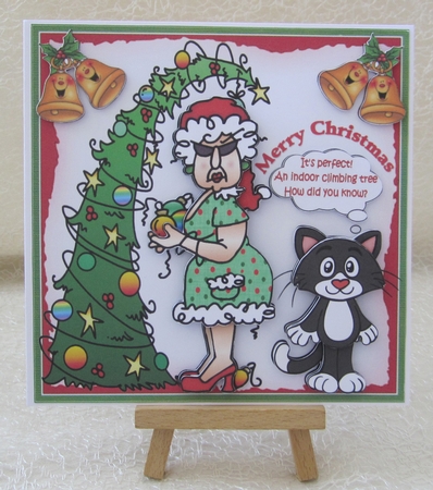 8x8 Kitty cats perfect Christmas mini kit by Julie Jenner