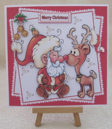 8x8 Santa loves Rudolf mini kit by Julie Jenner