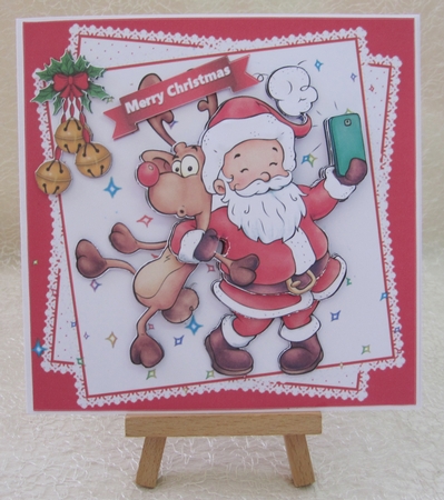 8x8 Santa and Rudolf selfie time mini kit by Julie Jenner