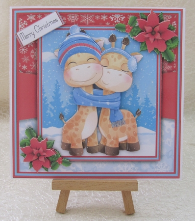 Giraffes Cuddling 8x8 Mini Kit by Julie Jenner