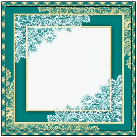 Warm Spring Lace Corner Frame PNG by Julie Jenner