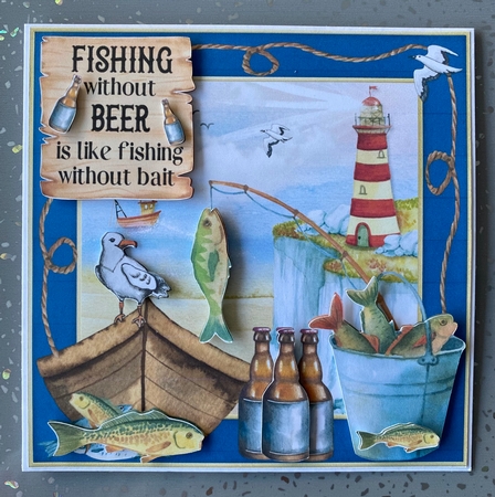 Fishing without beer card front by Julie Jenner