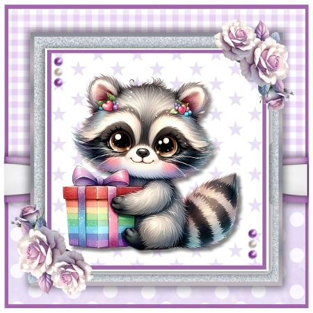 Cute Little Raccoons by Julie Jenner