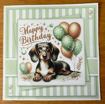 Male Happy Birthday Puppy by Julie Jenner