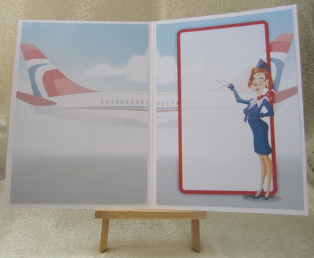 Air Hostess Blue and Red Insert by Julie Jenner
