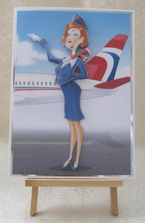 Air Hostess Blue and Red Insert by Julie Jenner