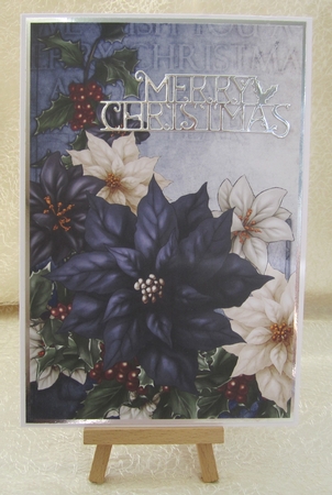 Poinsettia Christmas Spray Purple by Julie Jenner