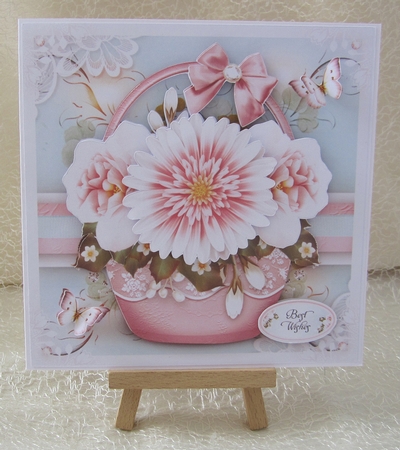 Pink Basket with Flowers Mini Kit by Julie Jenner
