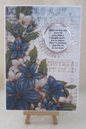 Sophia Floral Spray Paper Blue by Julie Jenner