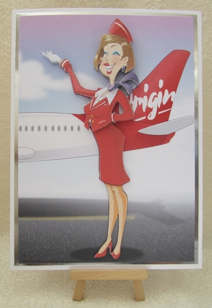 Air Hostess Red A4 by Julie Jenner
