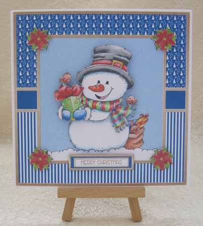 Cute Little Snowman Topper (Blue) by Julie Jenner