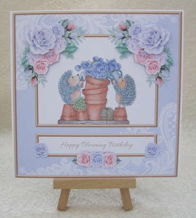 Happy Blooming Birthday Hedgehog Topper by Julie Jenner