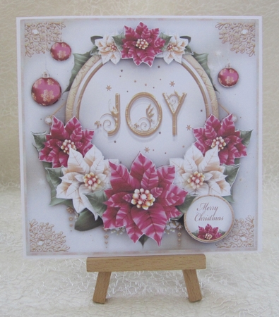The Joy of Christmas Bordeaux Poinsettias Mini Kit by Julie Jenner