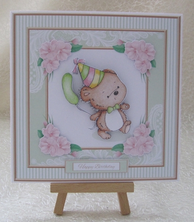 Cute Teddy Bear Birthday Topper by Julie Jenner