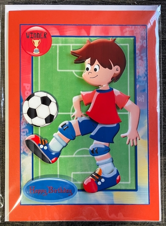 Footballer Dude with Decoupage by julie Lill
