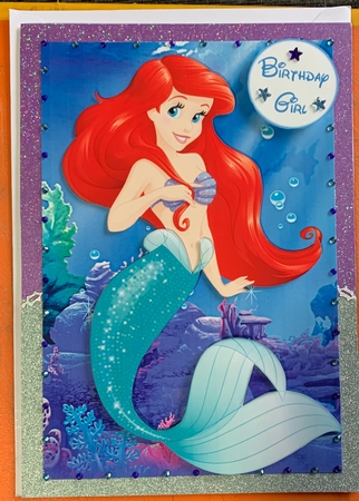 Ariel The Little Mermaid A5 Decoupage by julie Lill