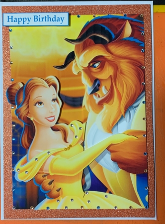 Beauty and the Beast A5 Quick Card by julie Lill