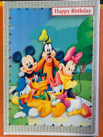 Mickey Mouse and Friends 2 A5 Decoupage by julie Lill