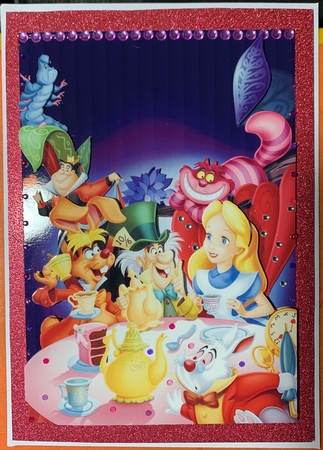 Alice in Wonderland Characters A5 Quick Card by julie Lill